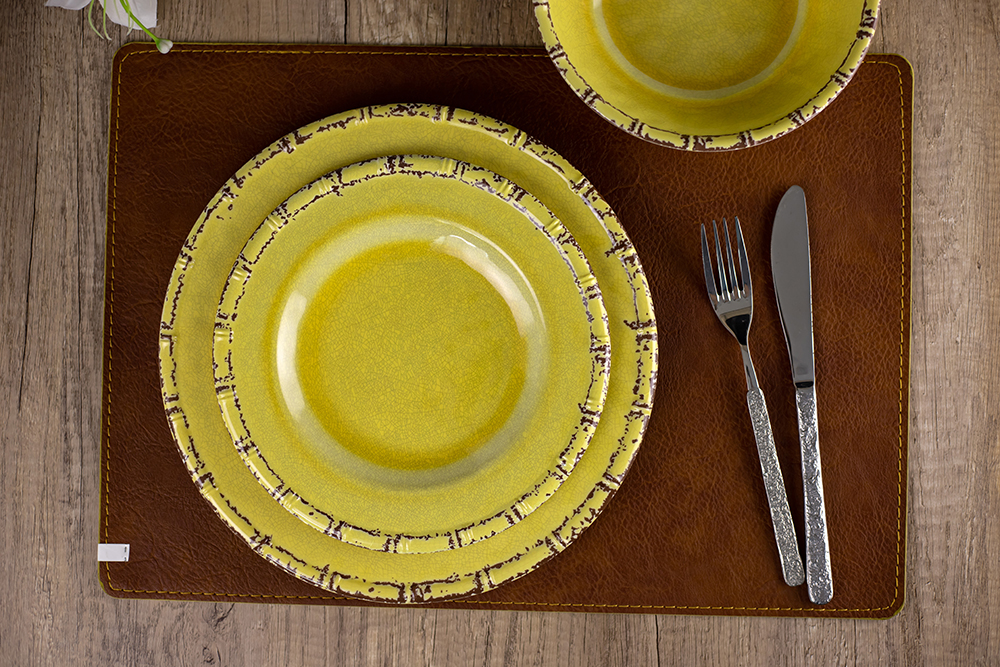 rustic melamine plates
